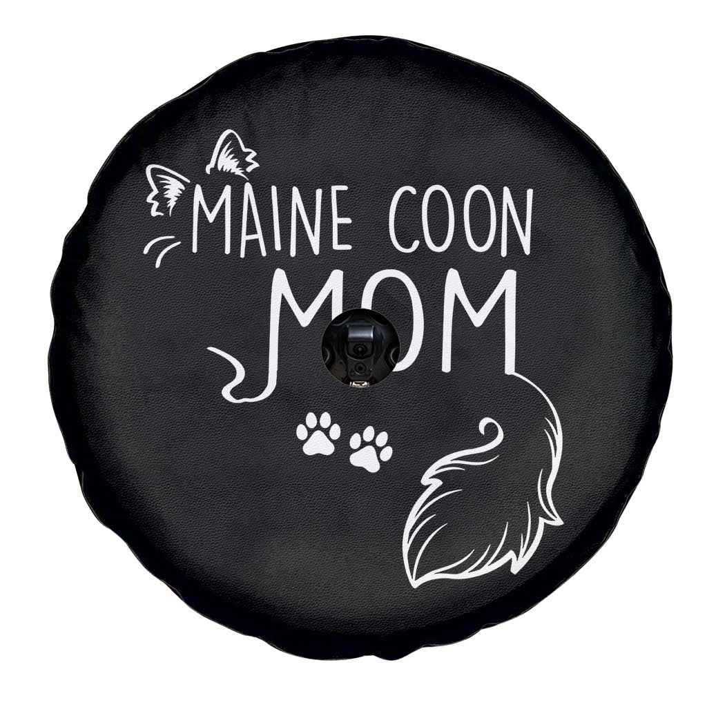 Maine Coon Mom Spare Tire Cover Large Breed Cat Lover Silhouette Gift