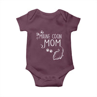 Maine Coon Mom Baby Onesie Large Breed Cat Lover Silhouette Gift