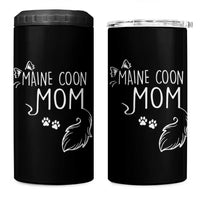 Maine Coon Mom 4 in 1 Can Cooler Tumbler Large Breed Cat Lover Silhouette Gift