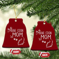 Maine Coon Mom Ceramic Ornament Large Breed Cat Lover Silhouette Gift