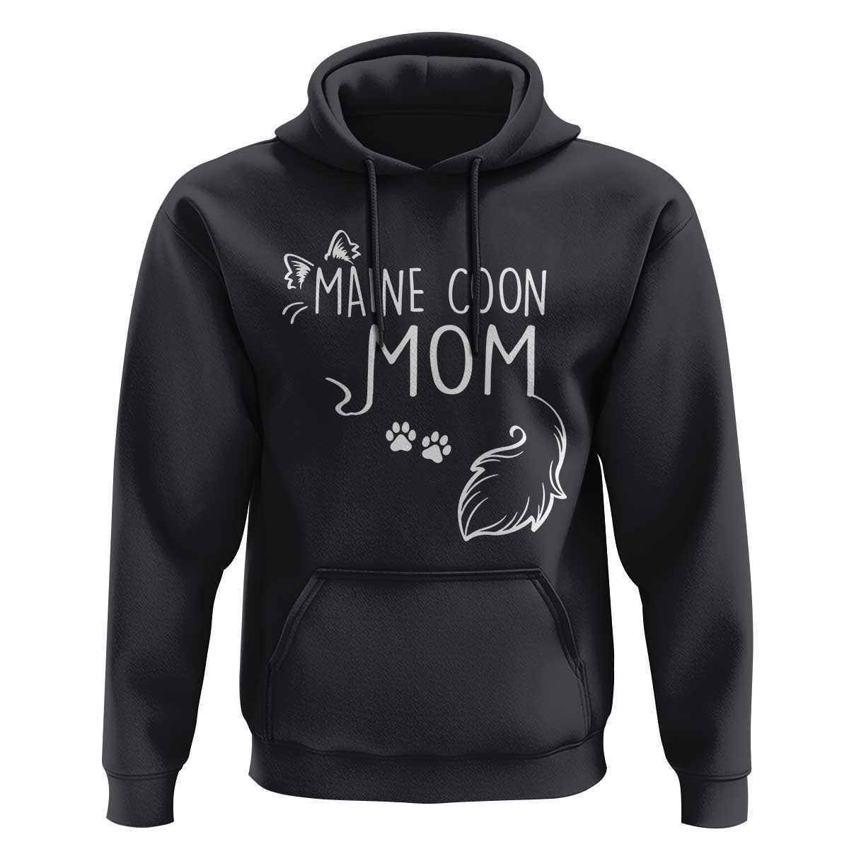 Maine Coon Mom Hoodie Large Breed Cat Lover Silhouette Gift