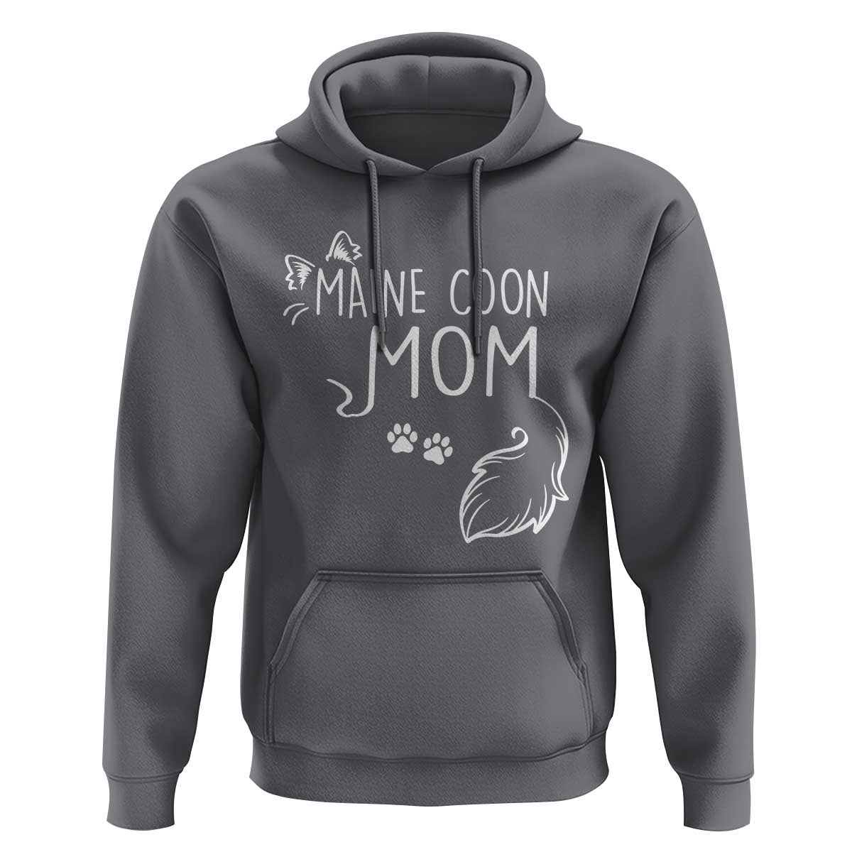 Maine Coon Mom Hoodie Large Breed Cat Lover Silhouette Gift