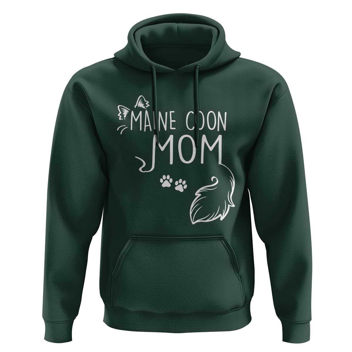 Maine Coon Mom Hoodie Large Breed Cat Lover Silhouette Gift