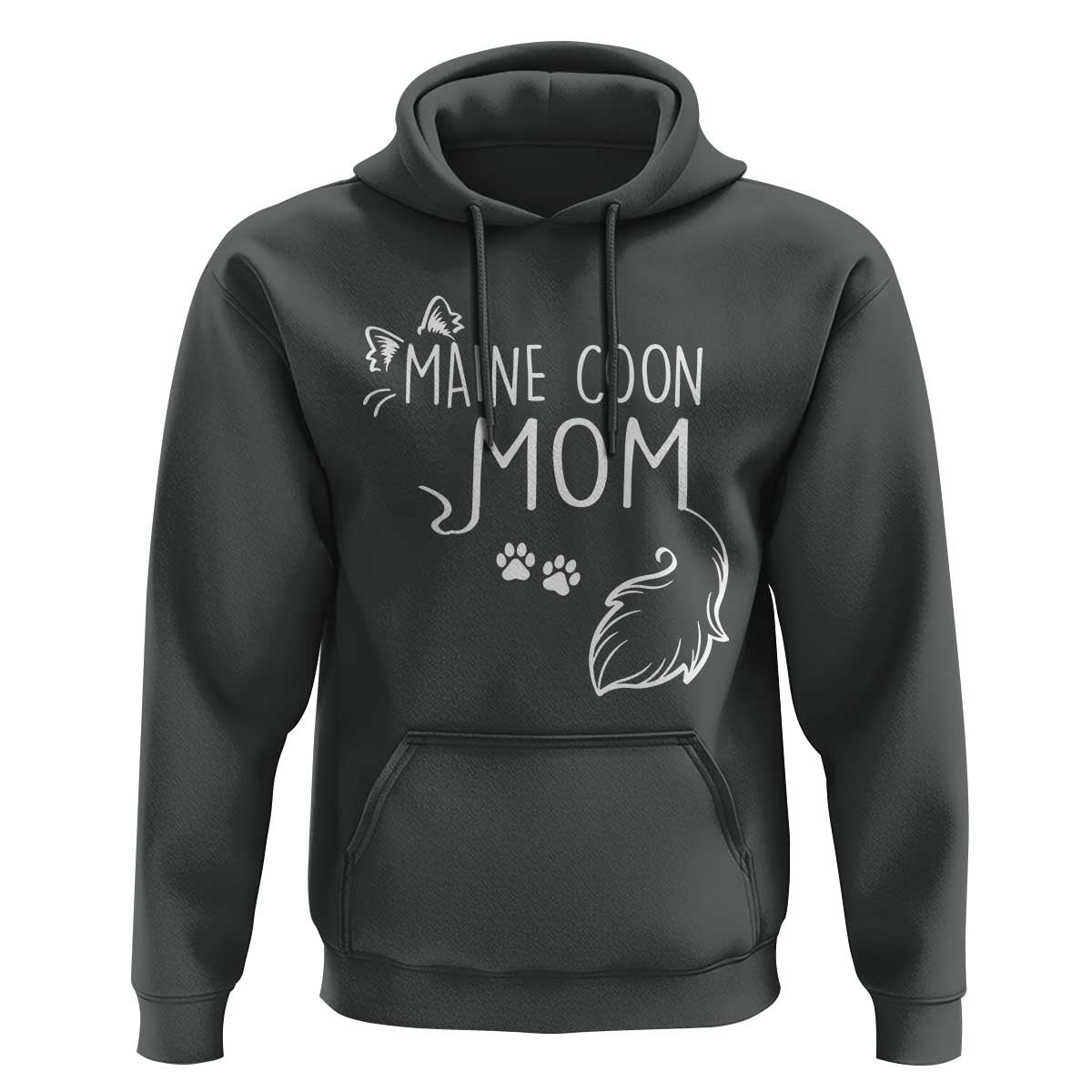 Maine Coon Mom Hoodie Large Breed Cat Lover Silhouette Gift
