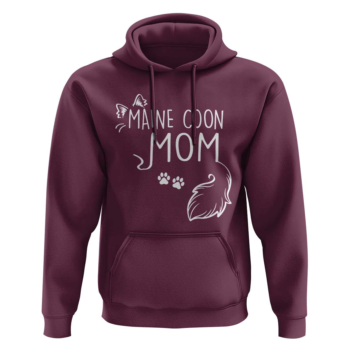 Maine Coon Mom Hoodie Large Breed Cat Lover Silhouette Gift