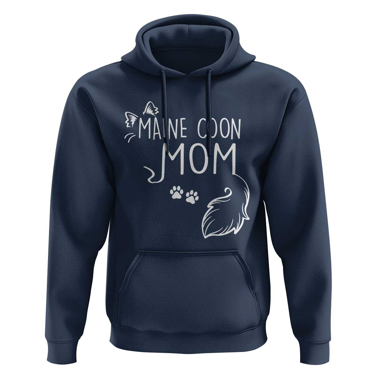 Maine Coon Mom Hoodie Large Breed Cat Lover Silhouette Gift