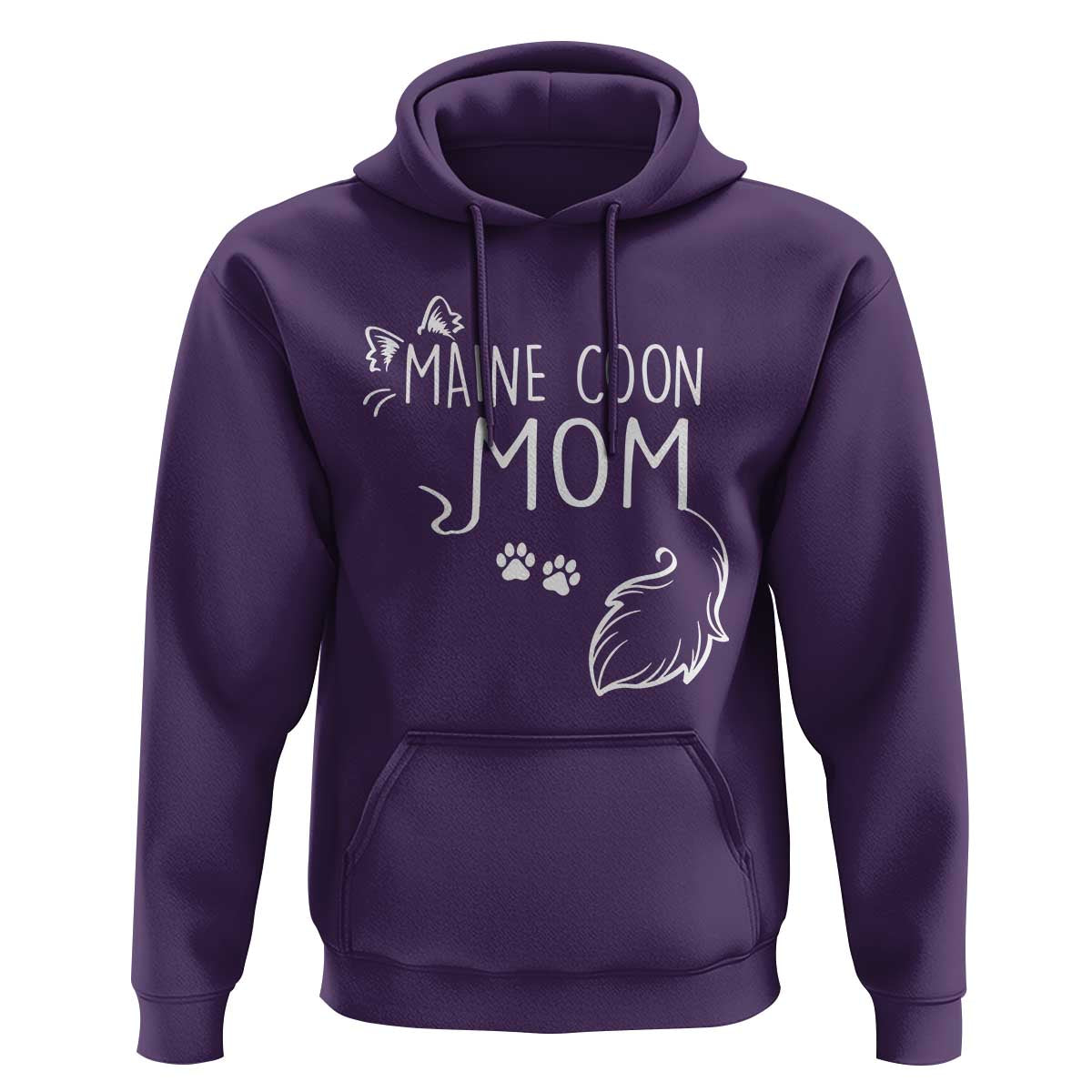 Maine Coon Mom Hoodie Large Breed Cat Lover Silhouette Gift