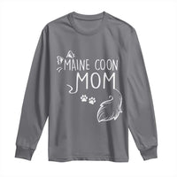 Maine Coon Mom Long Sleeve Shirt Large Breed Cat Lover Silhouette Gift