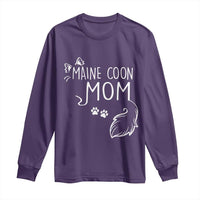 Maine Coon Mom Long Sleeve Shirt Large Breed Cat Lover Silhouette Gift