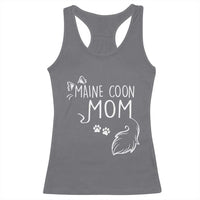 Maine Coon Mom Racerback Tank Top Large Breed Cat Lover Silhouette Gift