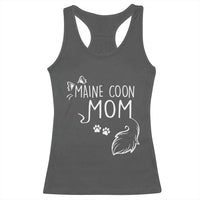 Maine Coon Mom Racerback Tank Top Large Breed Cat Lover Silhouette Gift
