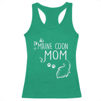 Maine Coon Mom Racerback Tank Top Large Breed Cat Lover Silhouette Gift