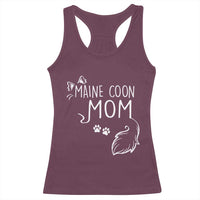 Maine Coon Mom Racerback Tank Top Large Breed Cat Lover Silhouette Gift