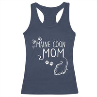 Maine Coon Mom Racerback Tank Top Large Breed Cat Lover Silhouette Gift