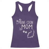 Maine Coon Mom Racerback Tank Top Large Breed Cat Lover Silhouette Gift