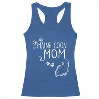 Maine Coon Mom Racerback Tank Top Large Breed Cat Lover Silhouette Gift