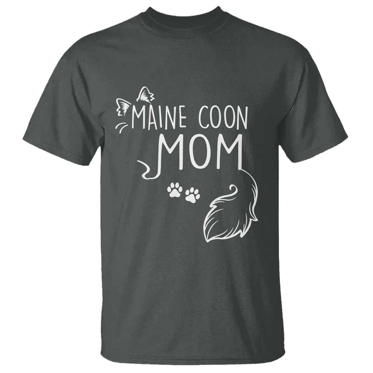 Maine Coon Mom T Shirt Large Breed Cat Lover Silhouette Gift