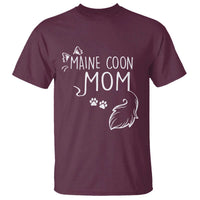 Maine Coon Mom T Shirt Large Breed Cat Lover Silhouette Gift