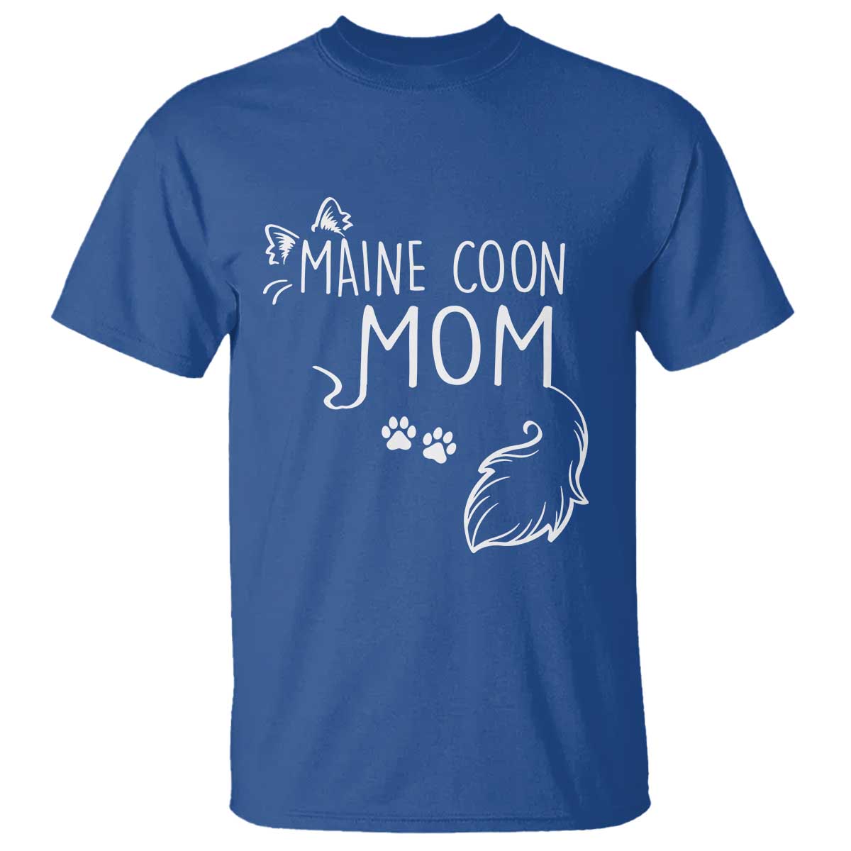 Maine Coon Mom T Shirt Large Breed Cat Lover Silhouette Gift