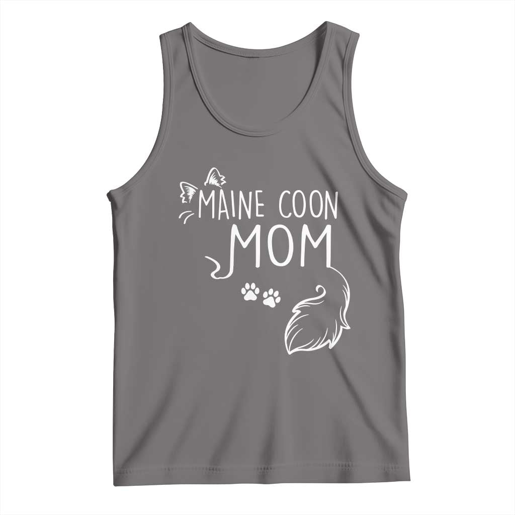Maine Coon Mom Tank Top Large Breed Cat Lover Silhouette Gift