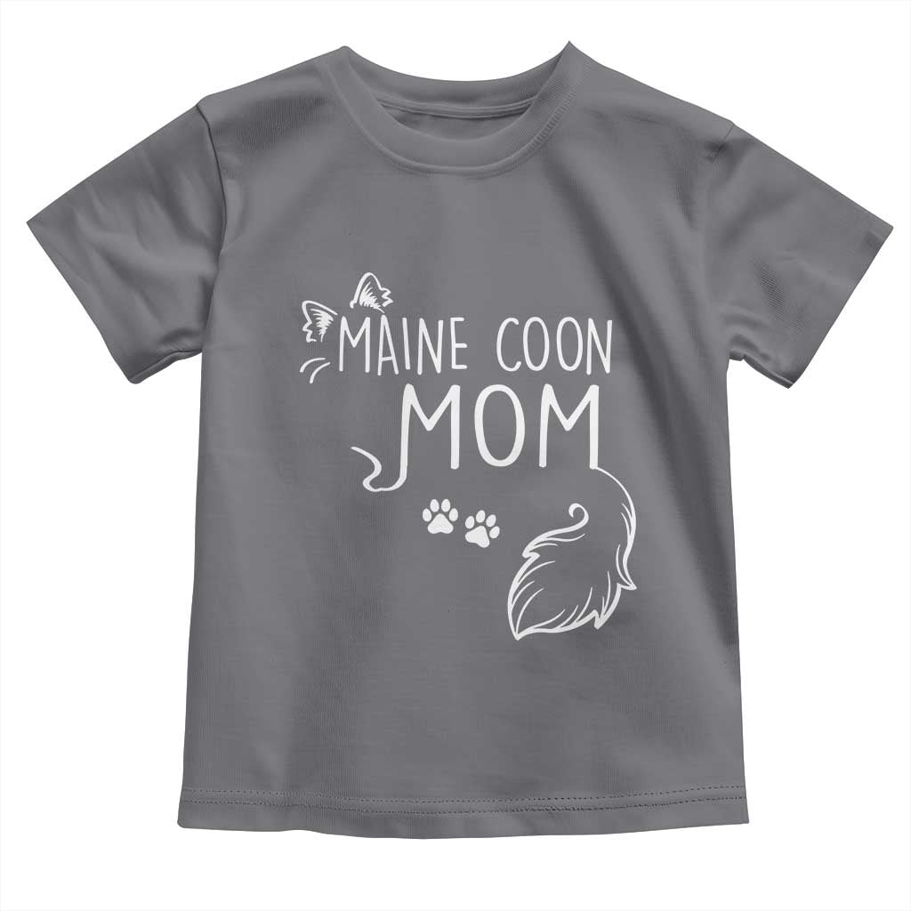 Maine Coon Mom Toddler T Shirt Large Breed Cat Lover Silhouette Gift