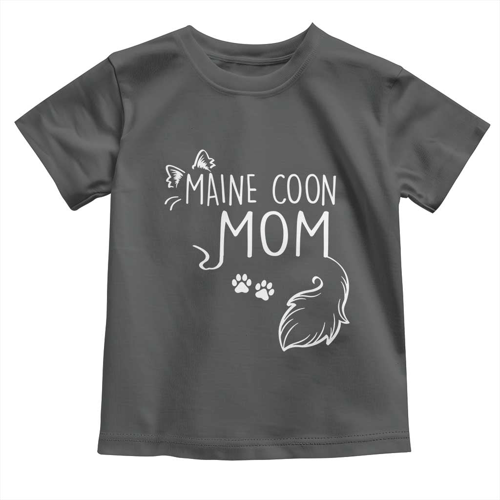 Maine Coon Mom Toddler T Shirt Large Breed Cat Lover Silhouette Gift
