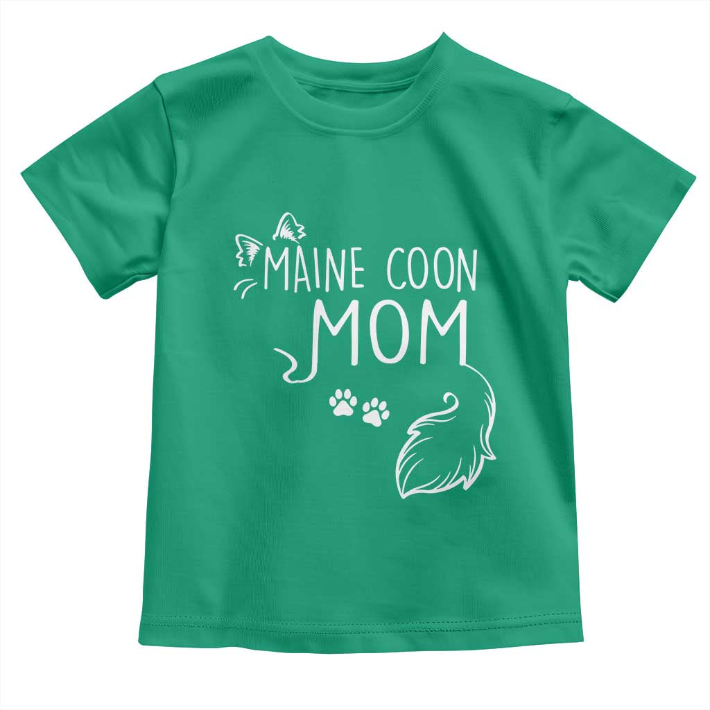 Maine Coon Mom Toddler T Shirt Large Breed Cat Lover Silhouette Gift