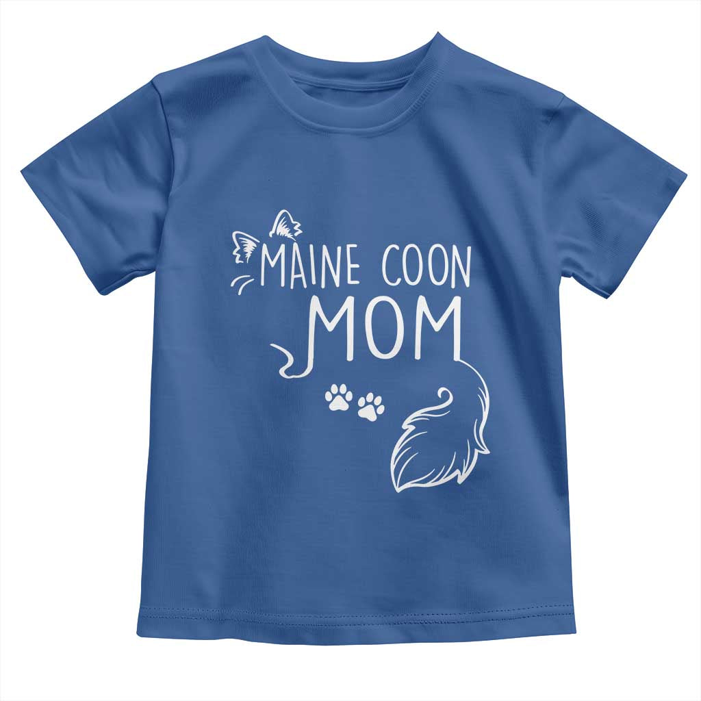 Maine Coon Mom Toddler T Shirt Large Breed Cat Lover Silhouette Gift