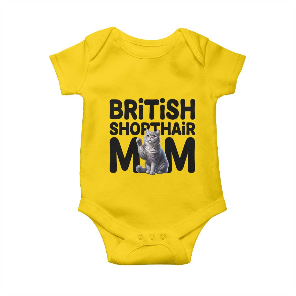 British Shorthair Mom Life Baby Onesie Mothers Day Cat Mom Gift