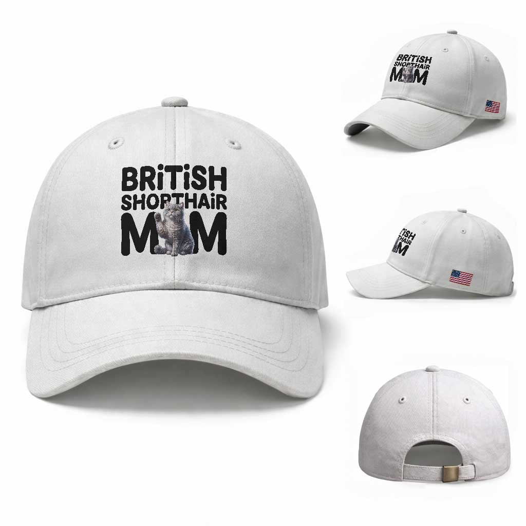 British Shorthair Mom Life Baseball Cap Mothers Day Cat Mom Gift