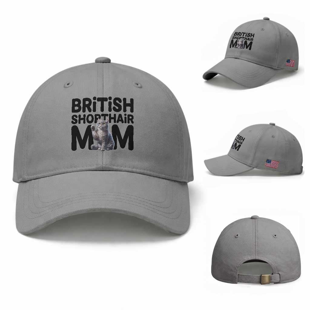 British Shorthair Mom Life Baseball Cap Mothers Day Cat Mom Gift