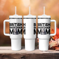 British Shorthair Mom Life Tumbler With Handle Mothers Day Cat Mom Gift