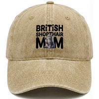 British Shorthair Mom Life Washed Cotton Baseball Cap Mothers Day Cat Mom Gift