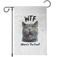 Funny Shocked British Shorthair Cat Garden Flag Where Is The Food