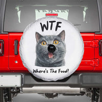 Funny Shocked British Shorthair Cat Spare Tire Cover Where Is The Food