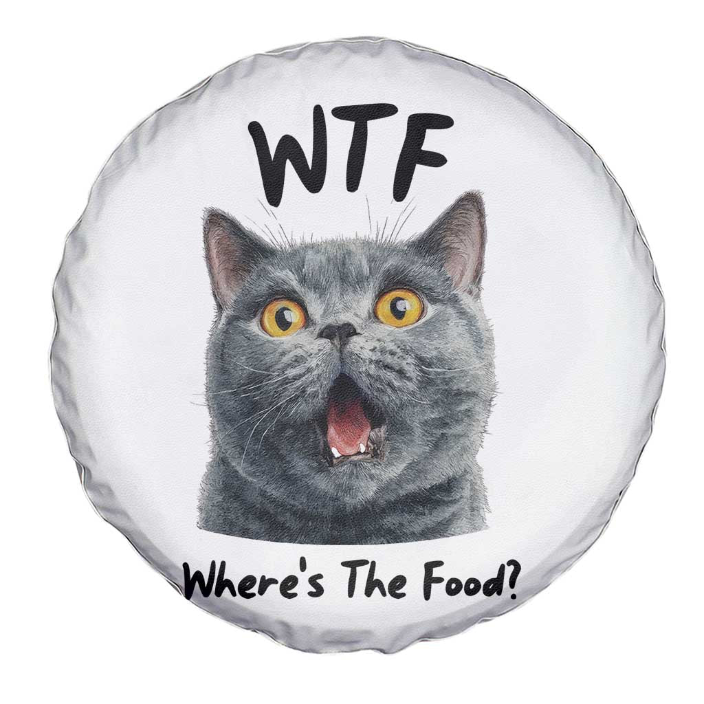 Funny Shocked British Shorthair Cat Spare Tire Cover Where Is The Food