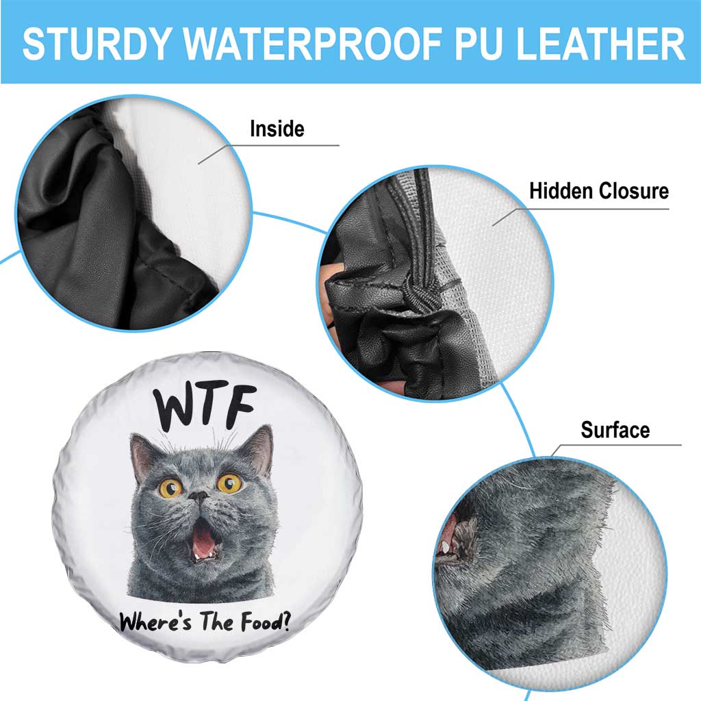 Funny Shocked British Shorthair Cat Spare Tire Cover Where Is The Food