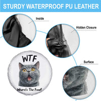 Funny Shocked British Shorthair Cat Spare Tire Cover Where Is The Food