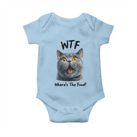 Funny Shocked British Shorthair Cat Baby Onesie Where Is The Food