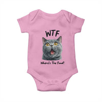 Funny Shocked British Shorthair Cat Baby Onesie Where Is The Food