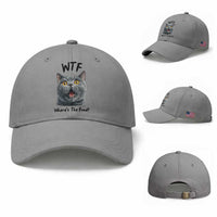 Funny Shocked British Shorthair Cat Baseball Cap Where Is The Food