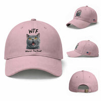 Funny Shocked British Shorthair Cat Baseball Cap Where Is The Food