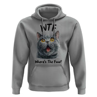 Funny Shocked British Shorthair Cat Hoodie Where Is The Food