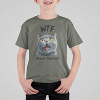 Funny Shocked British Shorthair Cat T Shirt For Kid Where Is The Food