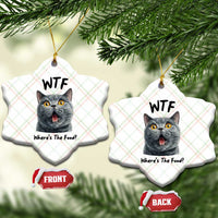 Funny Shocked British Shorthair Cat Ceramic Ornament Where Is The Food