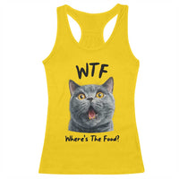 Funny Shocked British Shorthair Cat Racerback Tank Top Where Is The Food