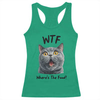 Funny Shocked British Shorthair Cat Racerback Tank Top Where Is The Food