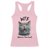 Funny Shocked British Shorthair Cat Racerback Tank Top Where Is The Food