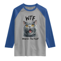 Funny Shocked British Shorthair Cat Raglan Shirt Where Is The Food