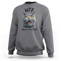 Funny Shocked British Shorthair Cat Sweatshirt Where Is The Food